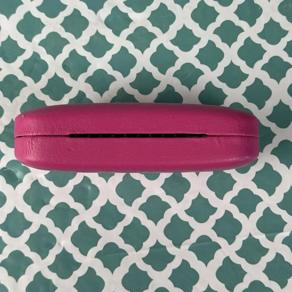 Juicy Couture Hard Sunglasses Case Clamshell Eyeglass Case Hot Pink Designer‎